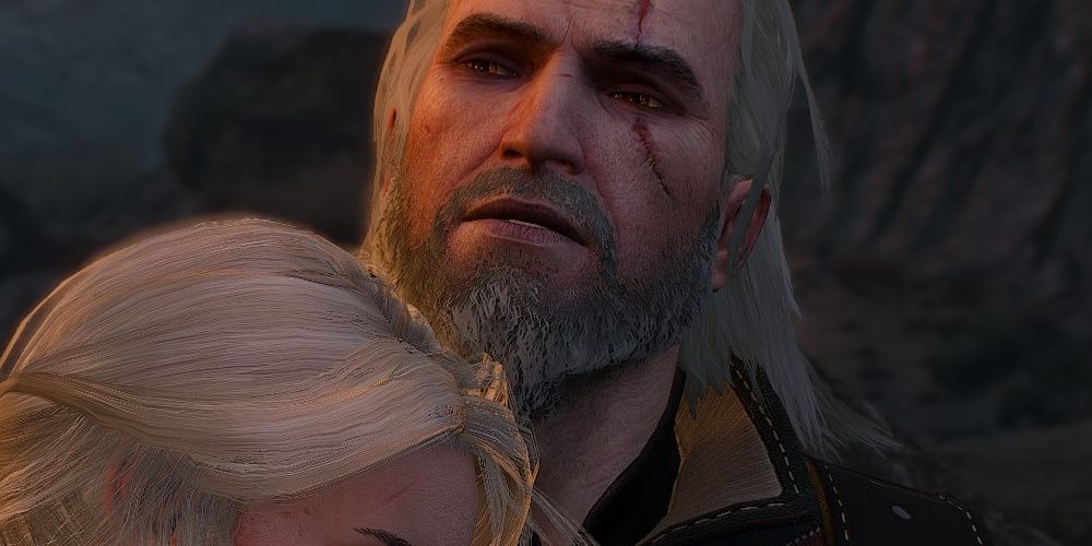 Geralt the witcher with red hair, a red beard, and pointed elven ears on  Craiyon