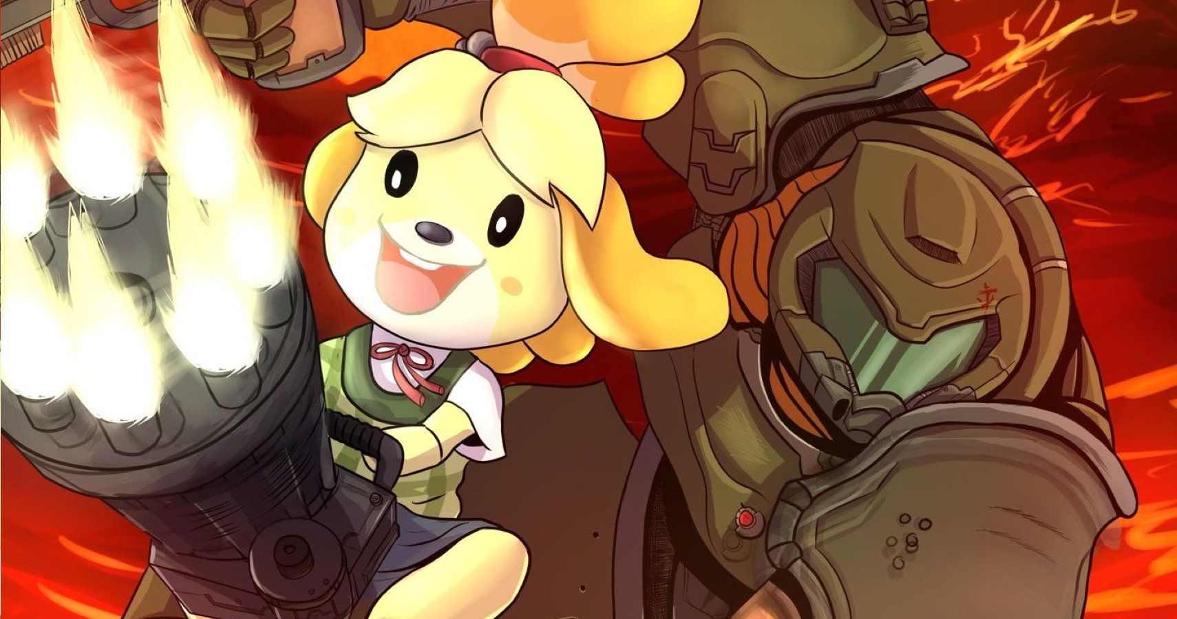 Animal Crossing Developers Are Huge Fans Of DOOM Crossover Art