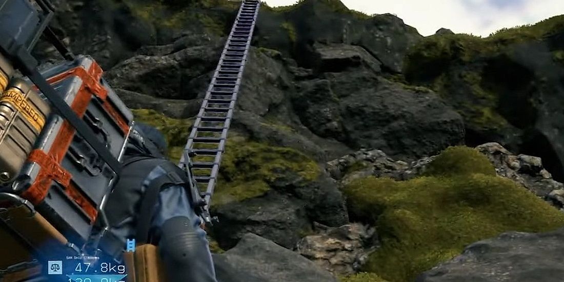 Death Stranding Ladder On A Mountain