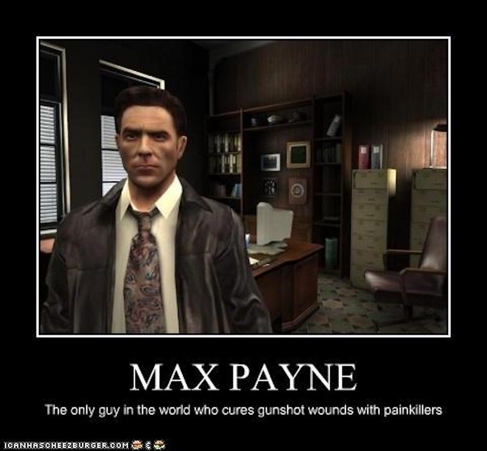 max payne cure gunshot with painkillers