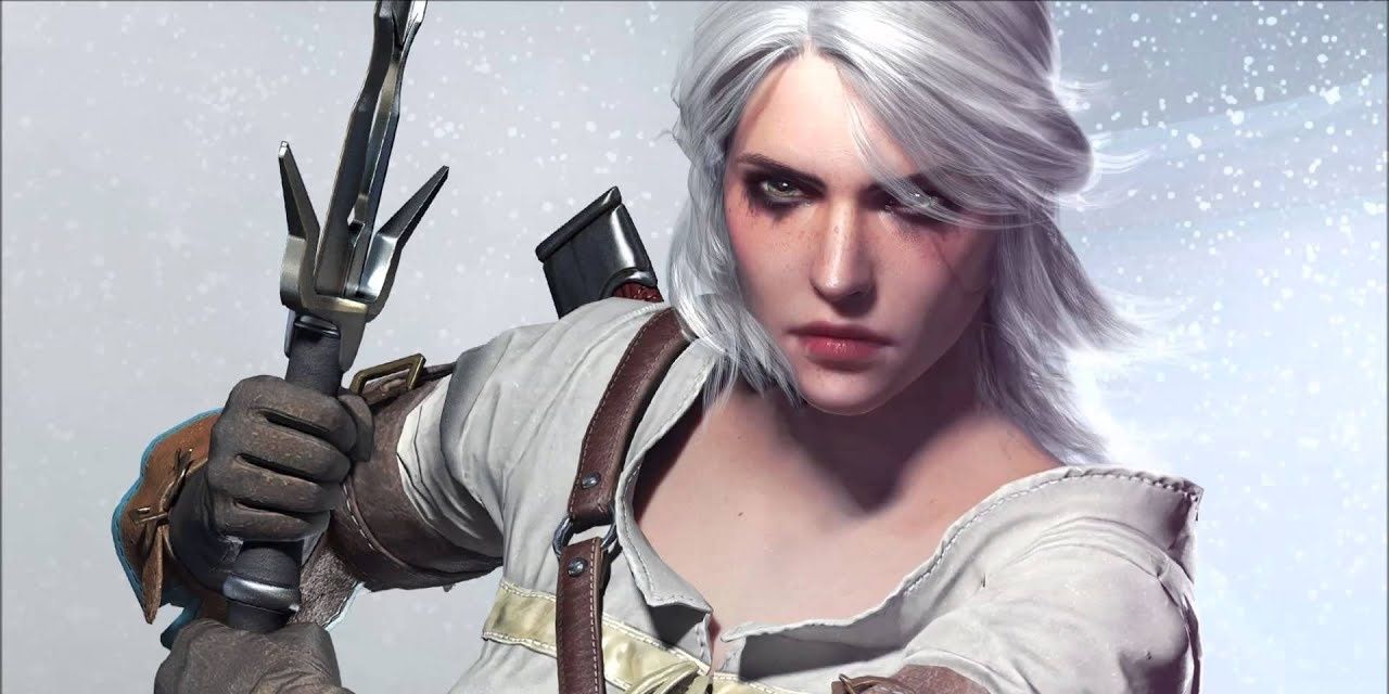 Ciri from The Witcher, holding a sword