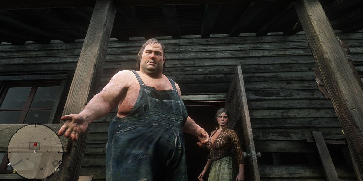 Aberdeens standing outside RDR2's house