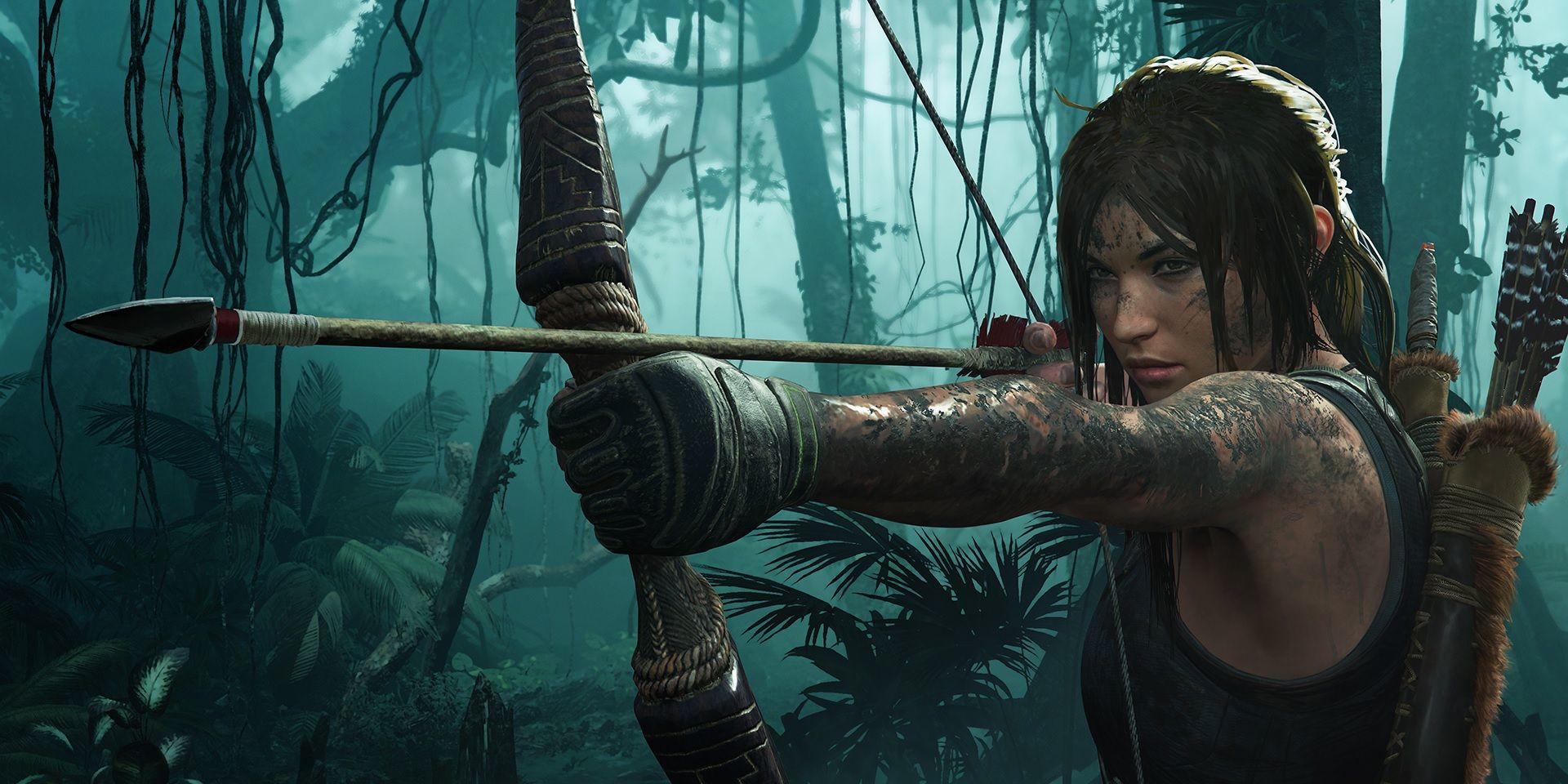 Shadow of the Tomb Raider Screenshot Of Lara Aiming Bow