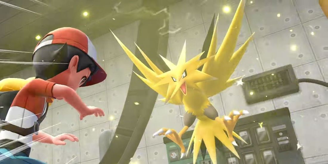 pokemon zapdos battling a trainer