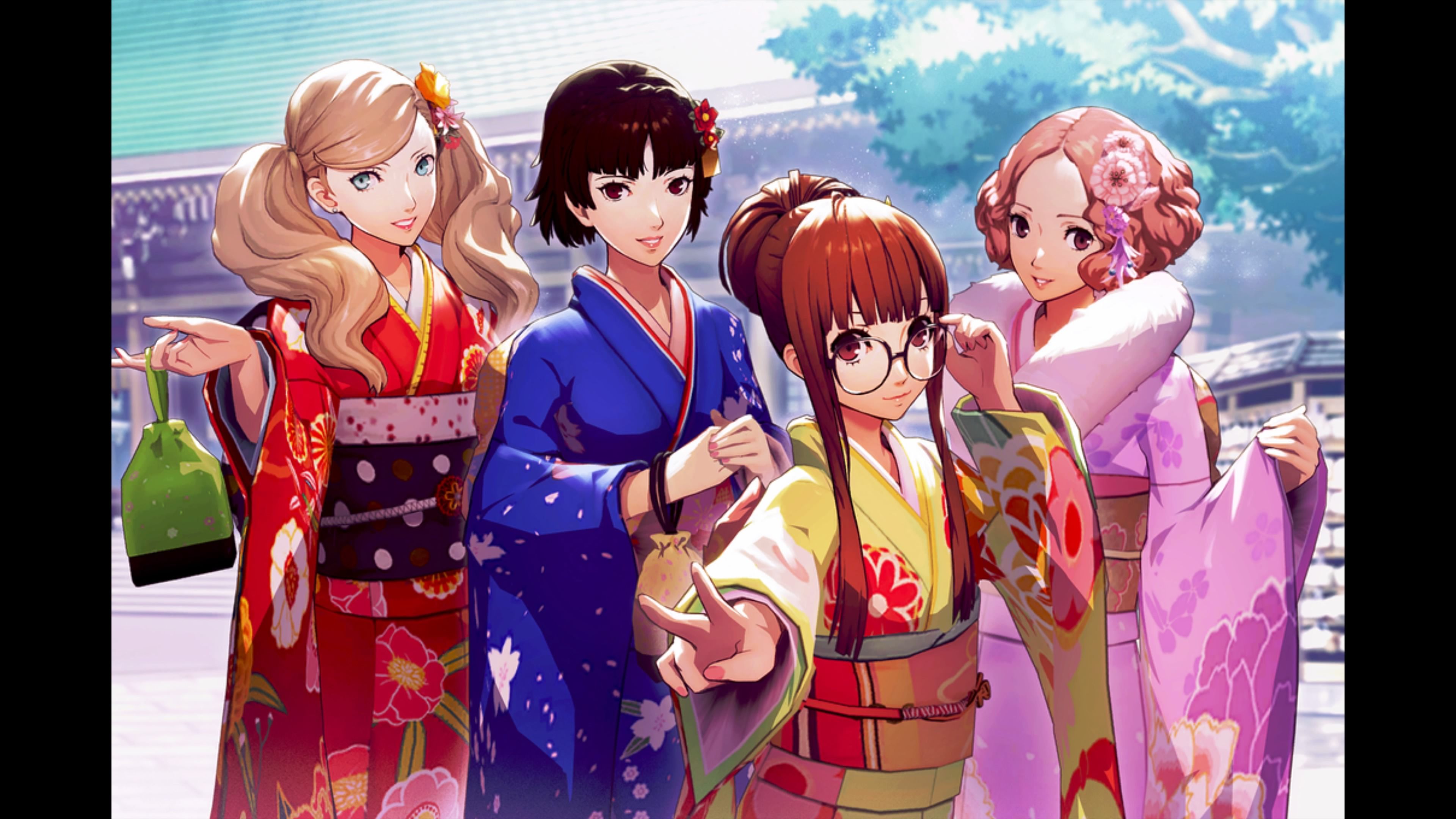 p5r new years yukata girls