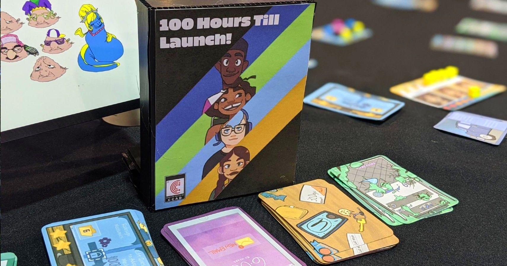 Colorful Vivid Boardgame on Black Table - 100 Hours Till Launch
