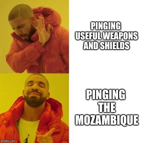 Drake meme showing the musician prefering the Mozambique.