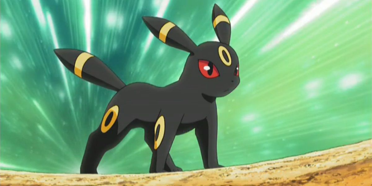 Umbreon ready to battle in the Pokemon anime