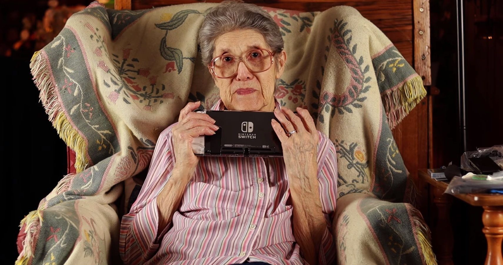 Adorable Grandma Unboxes Animal Crossing: New Horizons Switch