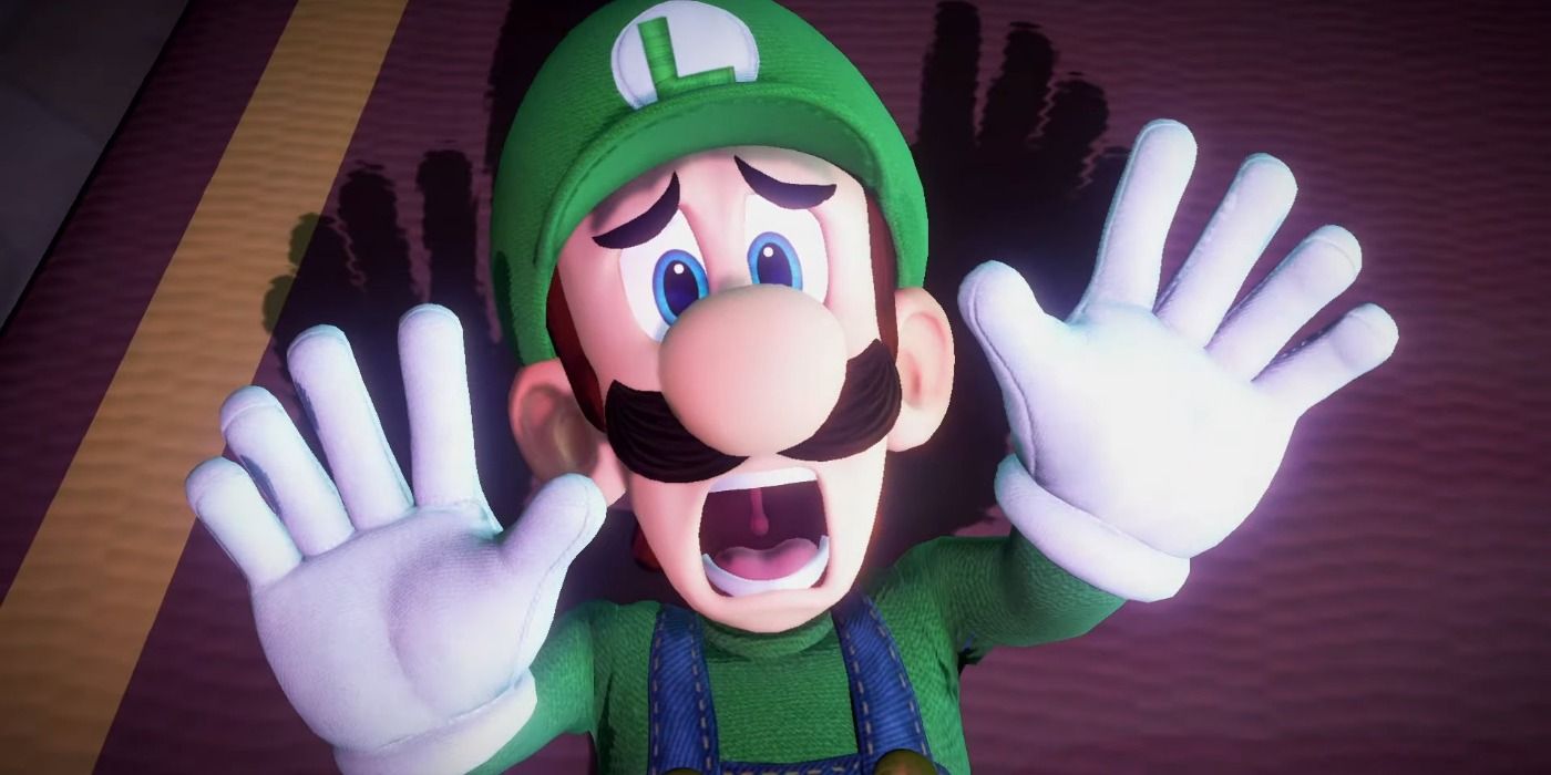 Luigi Being Scared by a ghost