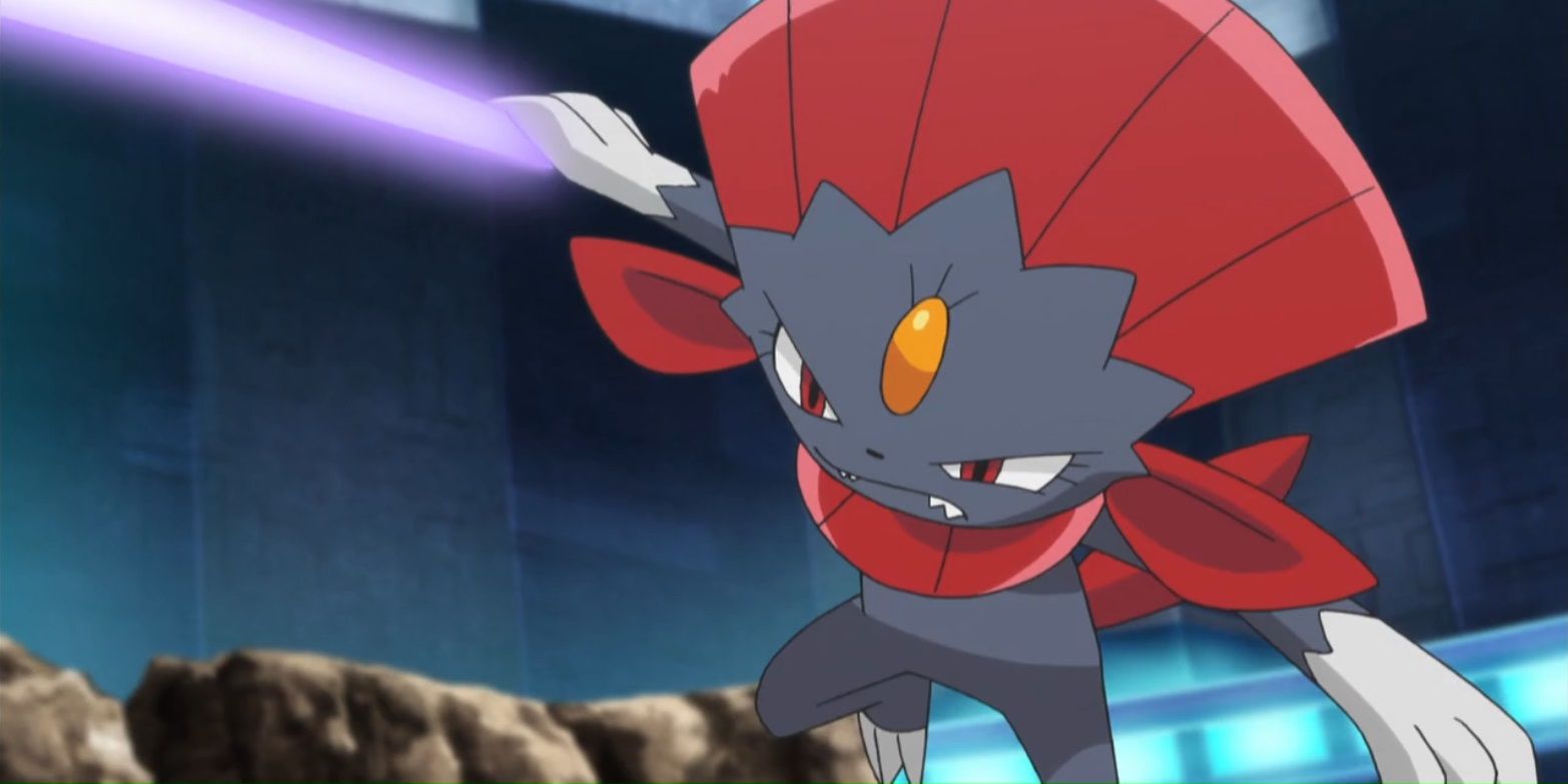 Pokemon Anime Weavile Night Slash Fast Attack Battle