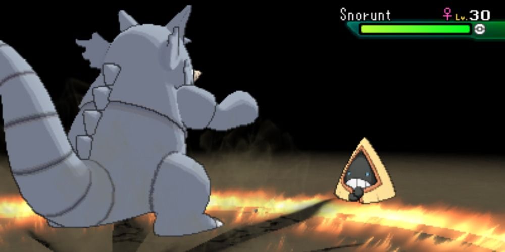 A pokemon about to unleash bulldoze