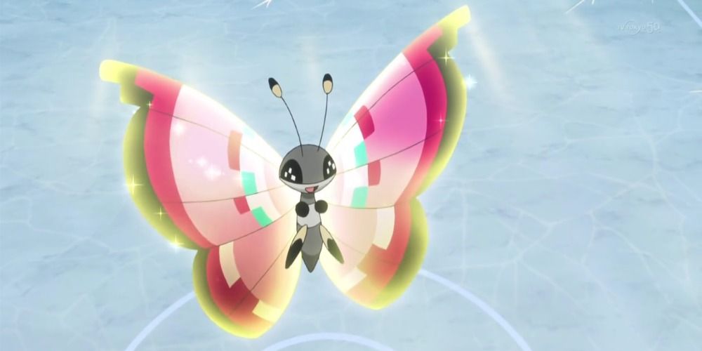 Vivillon floats and glimmers.