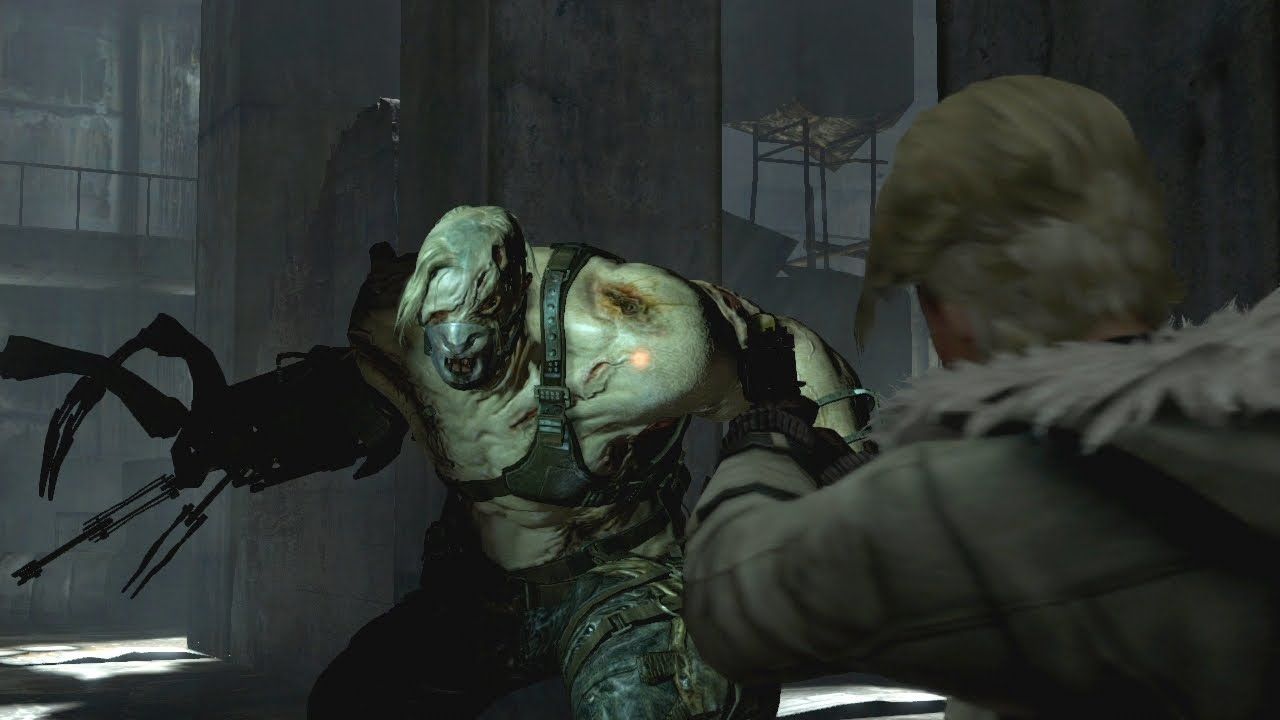 The Ustanak attacks Sherry in Resident Evil 6.