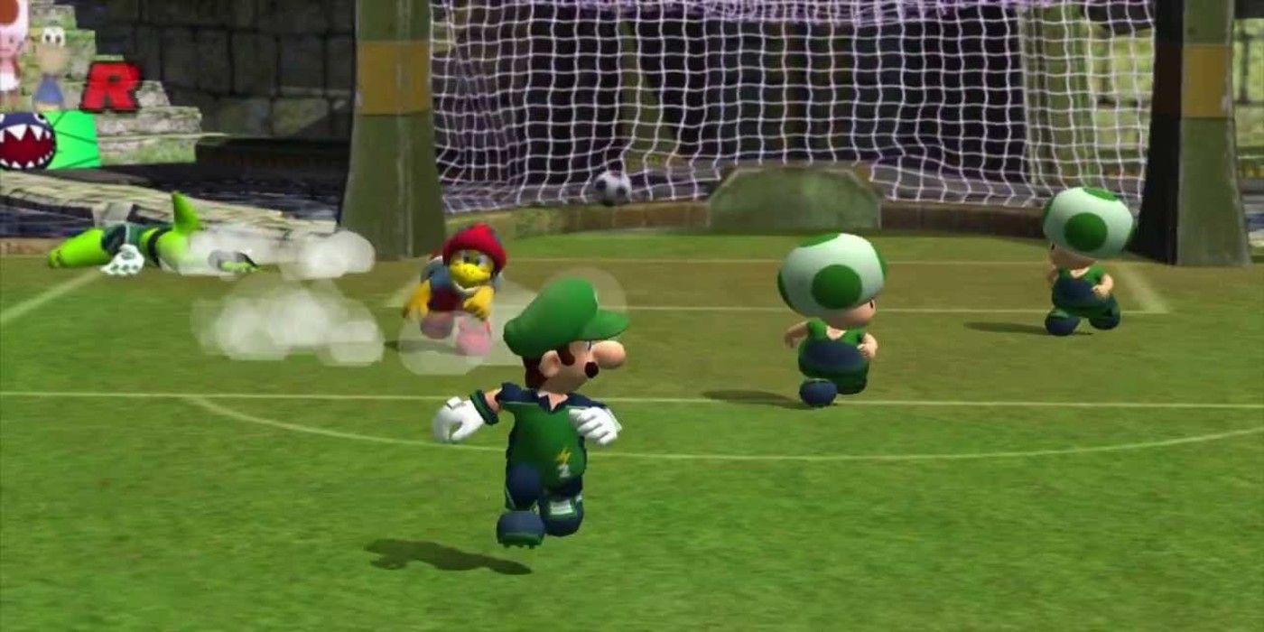 Super Mario Strikers Luigi Goal