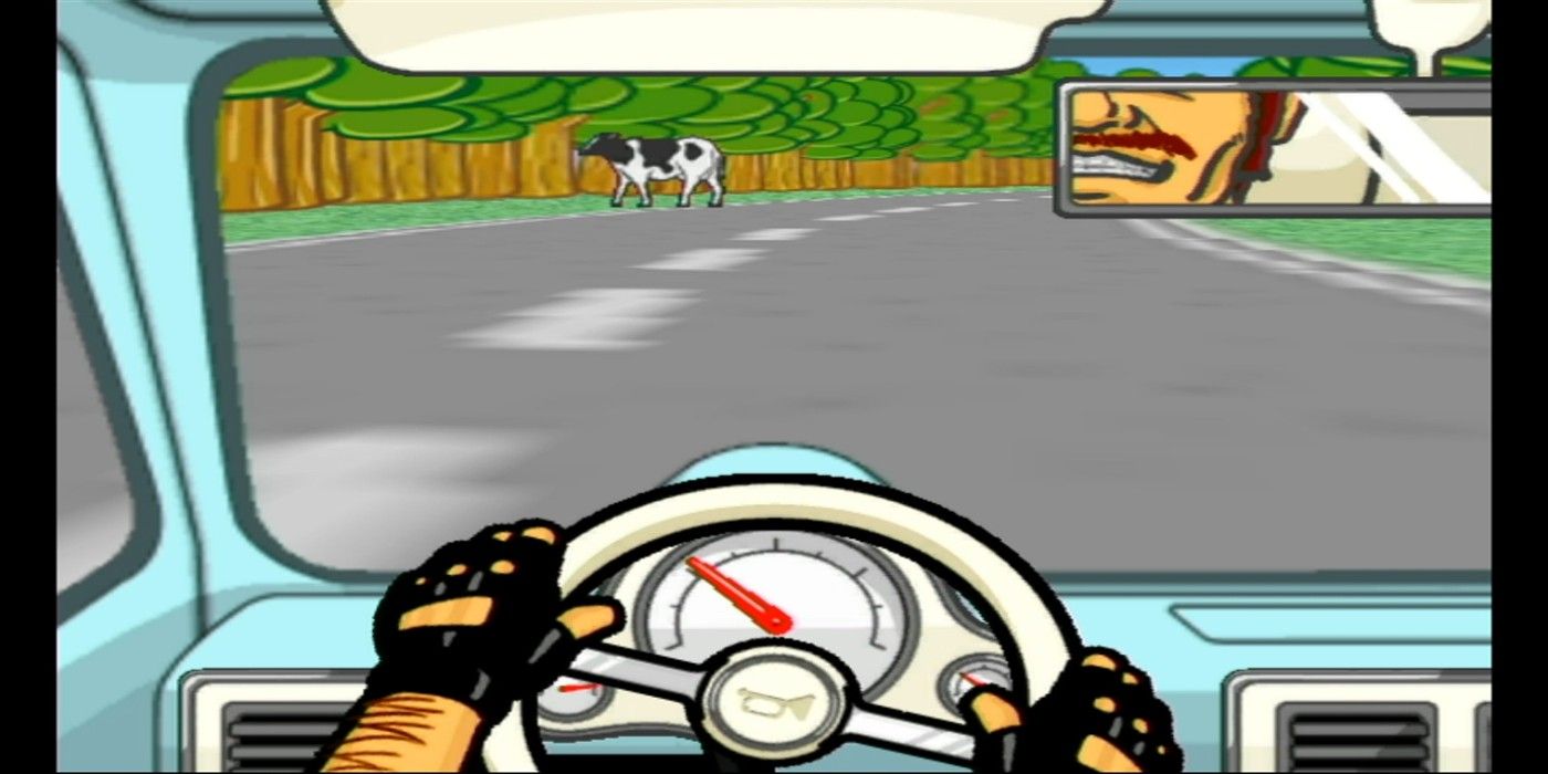 WarioWare Smooth Moves driving minigame