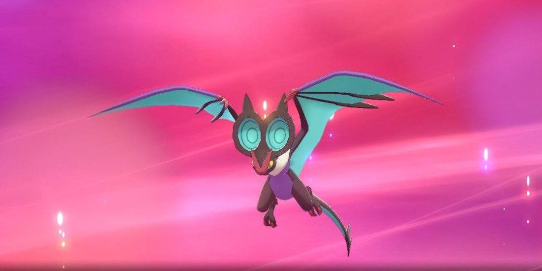 Pokemon Noivern In Front Of A Red Background