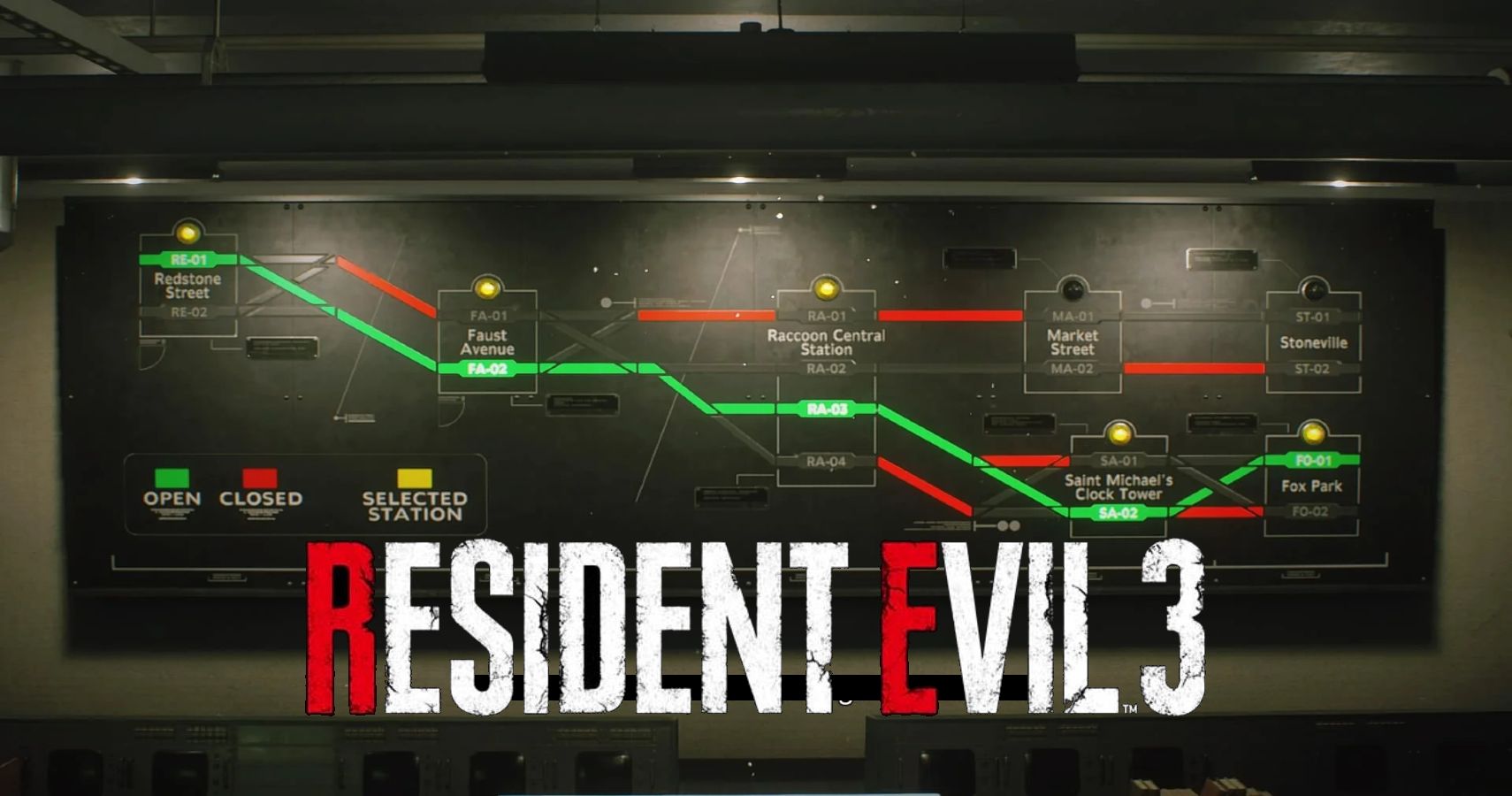 resident evil 2 remake station map