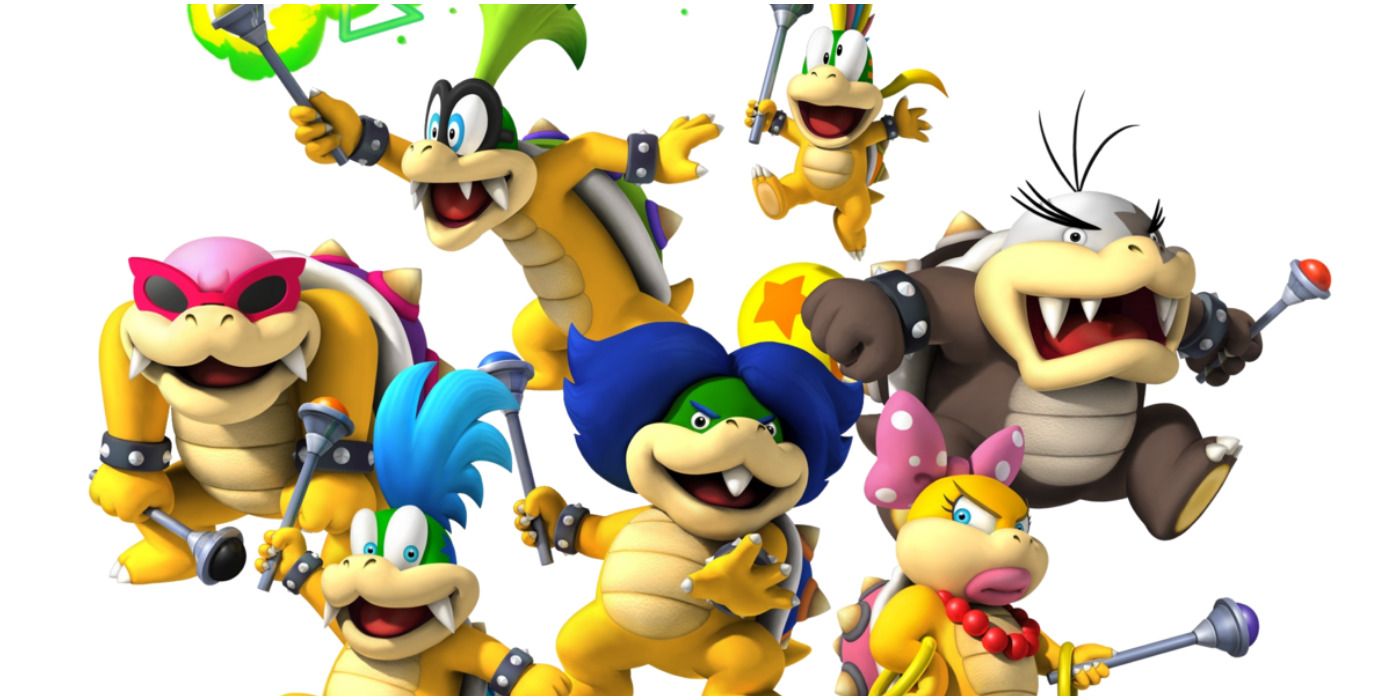 Artwork of the Koopalings from New Super Mario Bros. Wii