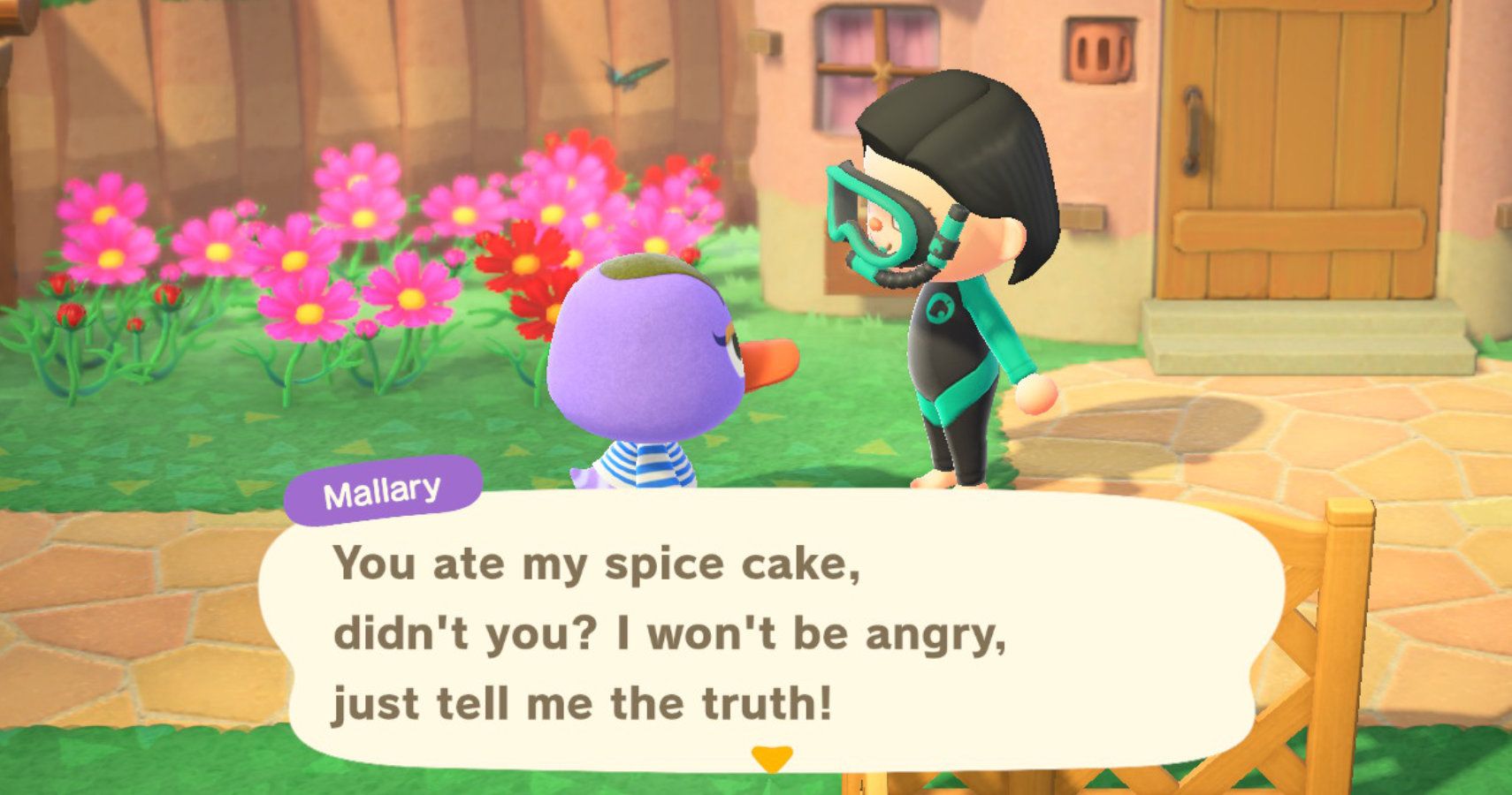 Mallary accusing me of eating her cake.
