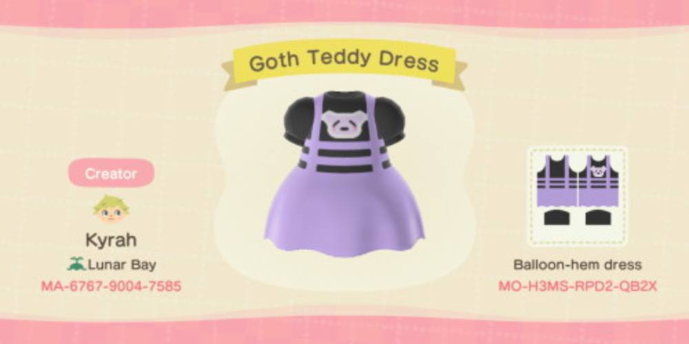 Gothic Custom Design Outfits For Animal Crossing New Horizons