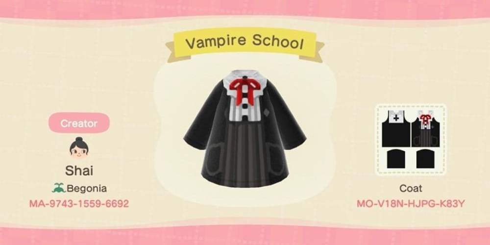 Gothic Custom Design Outfits For Animal Crossing New Horizons