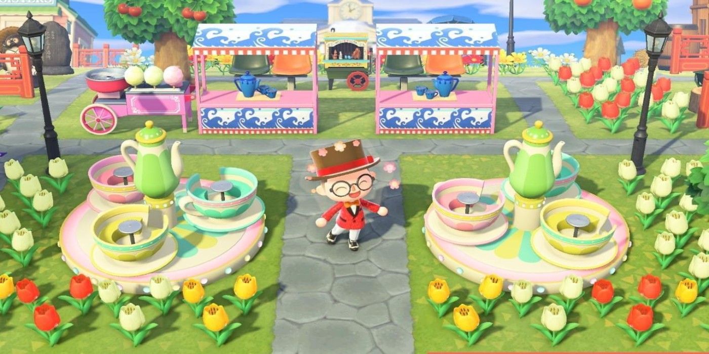 Animal Crossing New Horizons Carnival rides happy villager