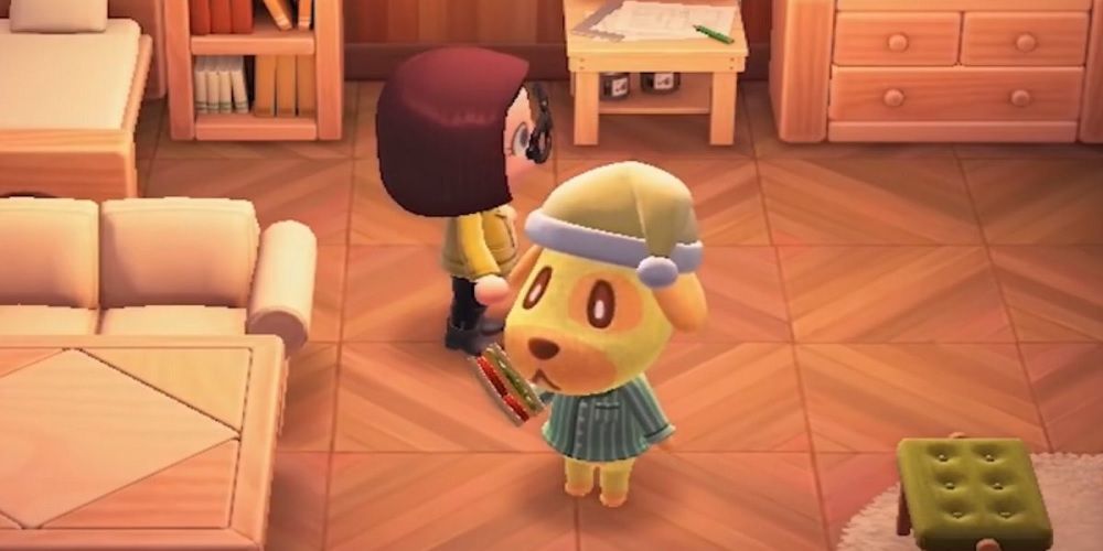 Goldie in her pyjamas in Animal Crossing: New Horizons