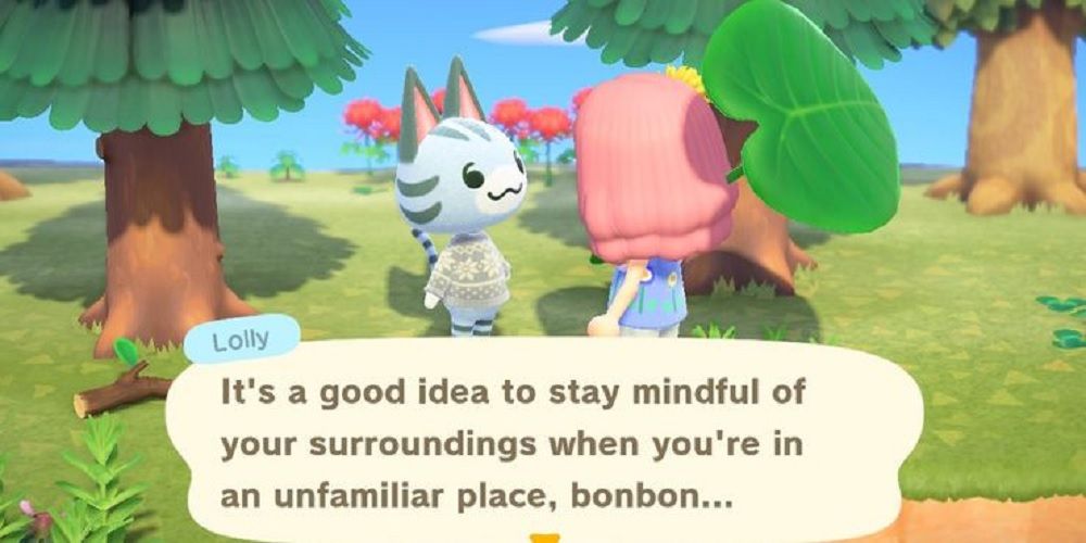 Lolly speaking to a player in Animal Crossing: New Horizons