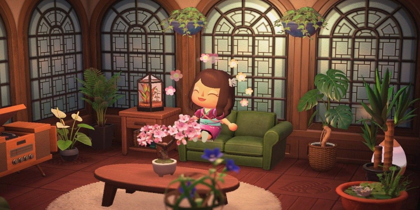 Animal Crossing New Horizons Study happy villager sitting in chair
