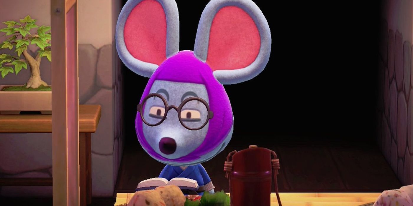 A close-up of Rizzo in Animal Crossing New Horizons.