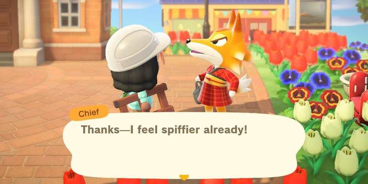 Chief speaking to a player in Animal Crossing New Horizons