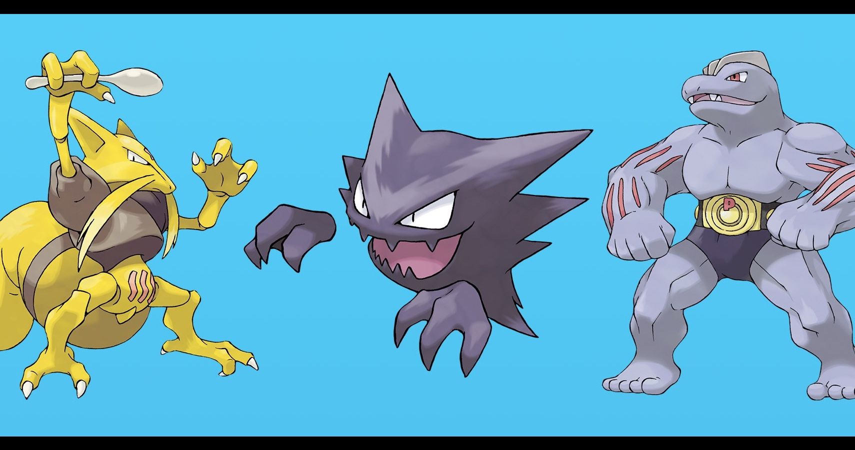 Kadabra, Haunter and Machoke from Pokemon.