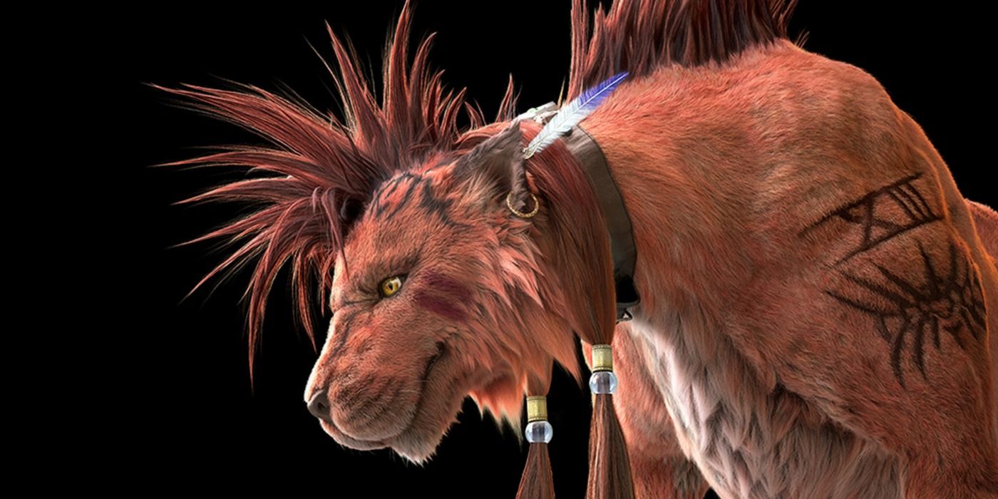Red XIII side profile on a black background.
