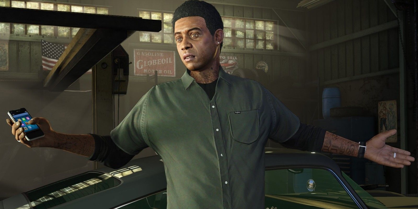 Grand Theft Auto 5 Screenshot Lamar With Phone