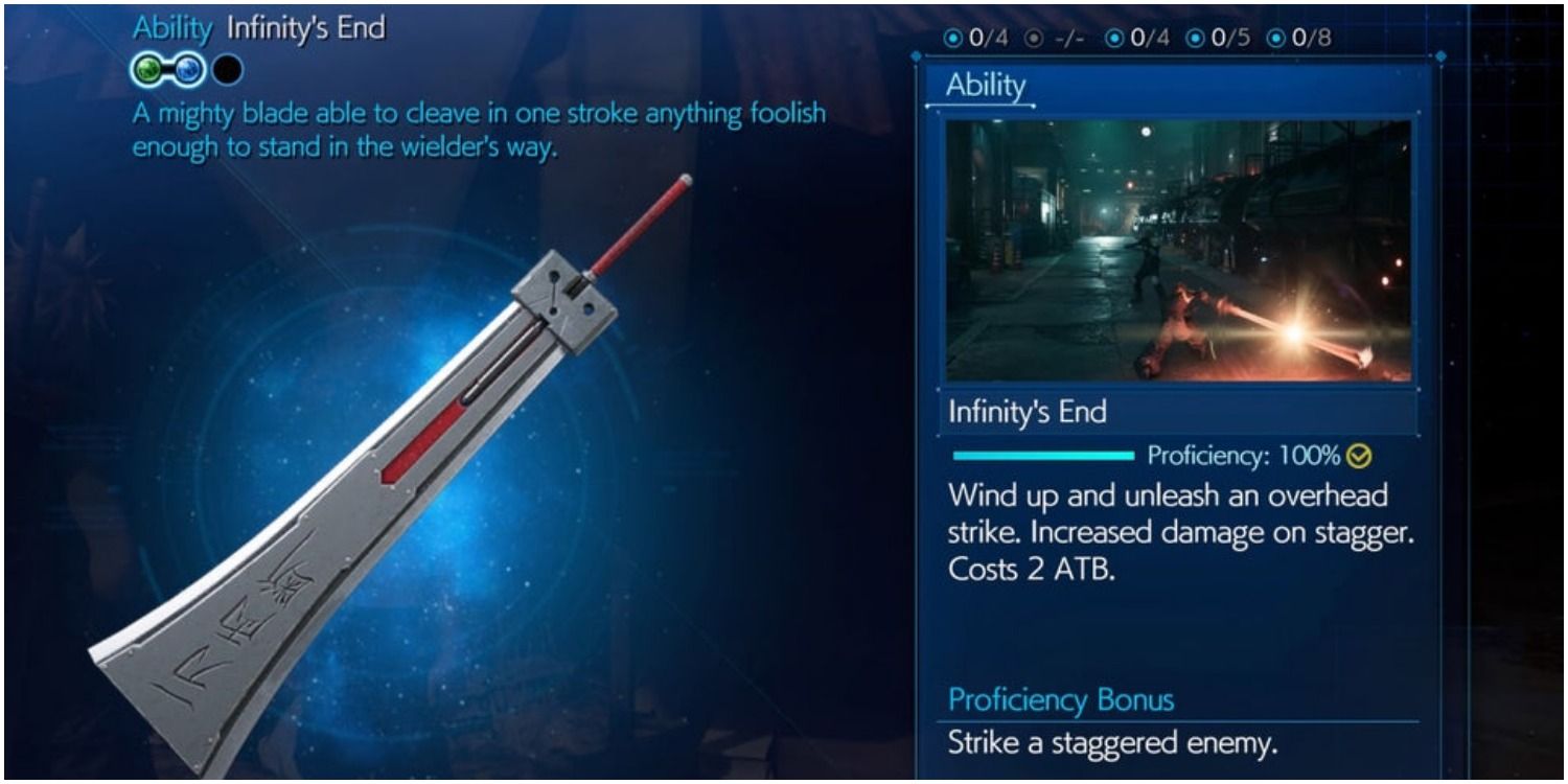 Infinity's End weapon from Final Fantasy 7 Remake