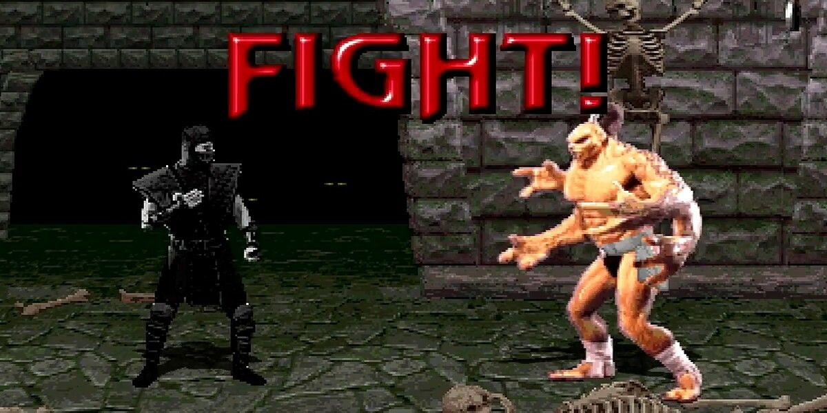 Noob Saibot fights Goro