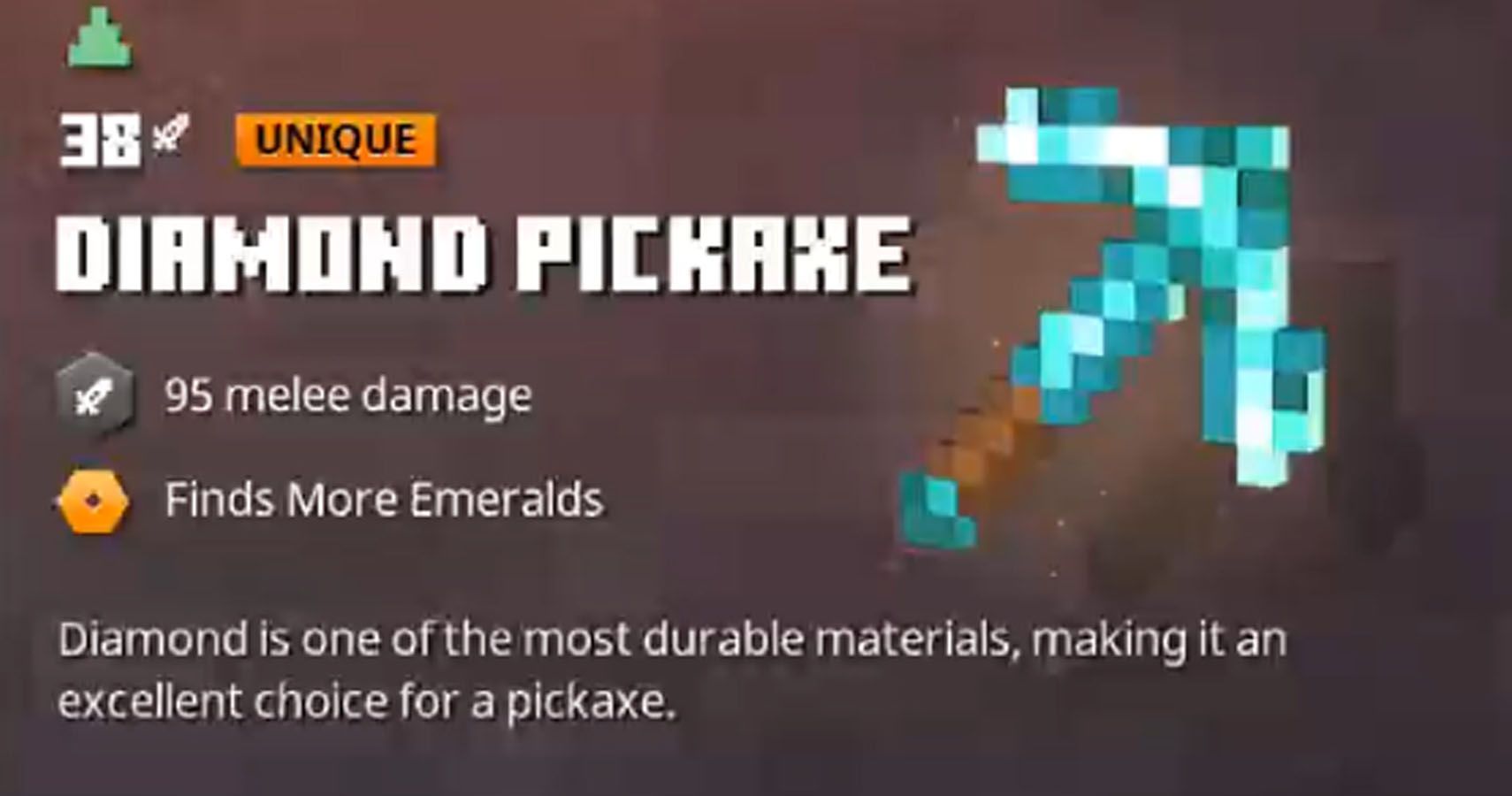 Diamond pickaxe stats