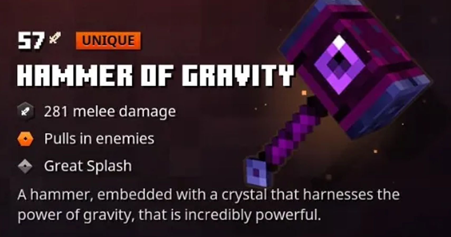 Hammer of gravity stats