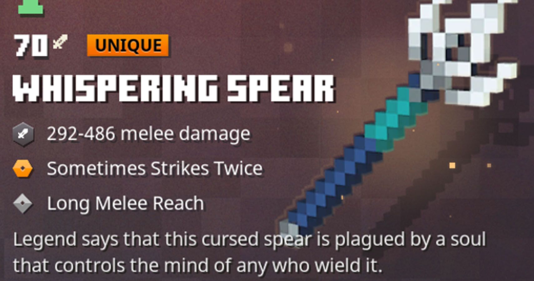 the stats of a whispering spear