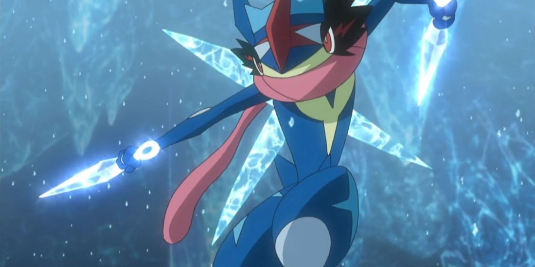 Greninja as a ninja in the Pokemon Anime