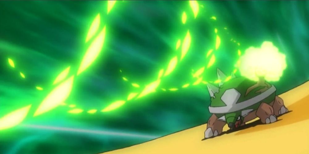 Pokemon Torterra Using a grass-type attack