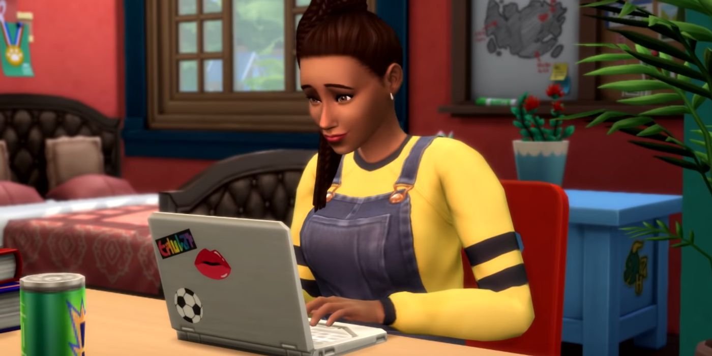 A sim on a laptop sat at a desk