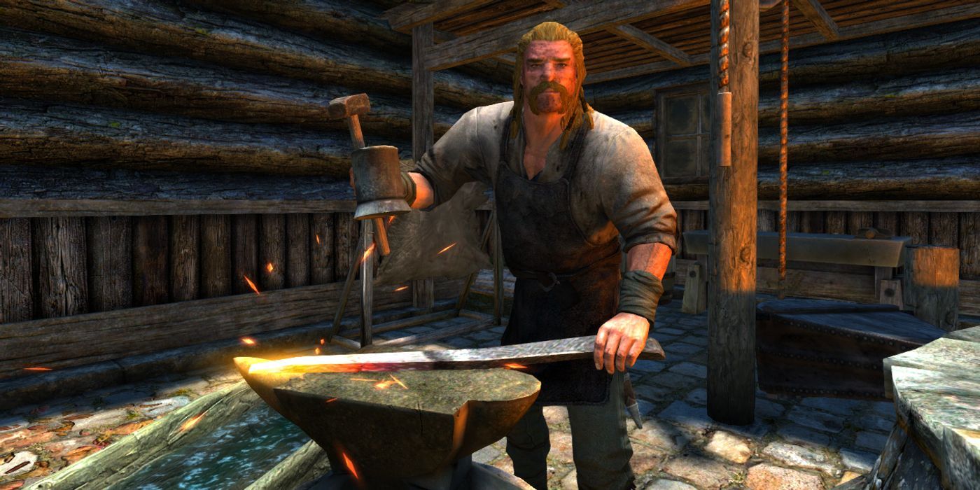 Balimund hard at work at his forge 