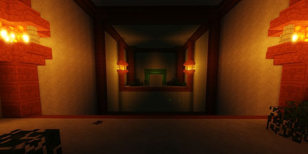 Minecraft The Void Nightmare horror map dark hallway