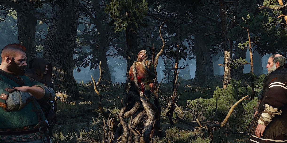 Multiple Characters In The Woods In The Witcher 3