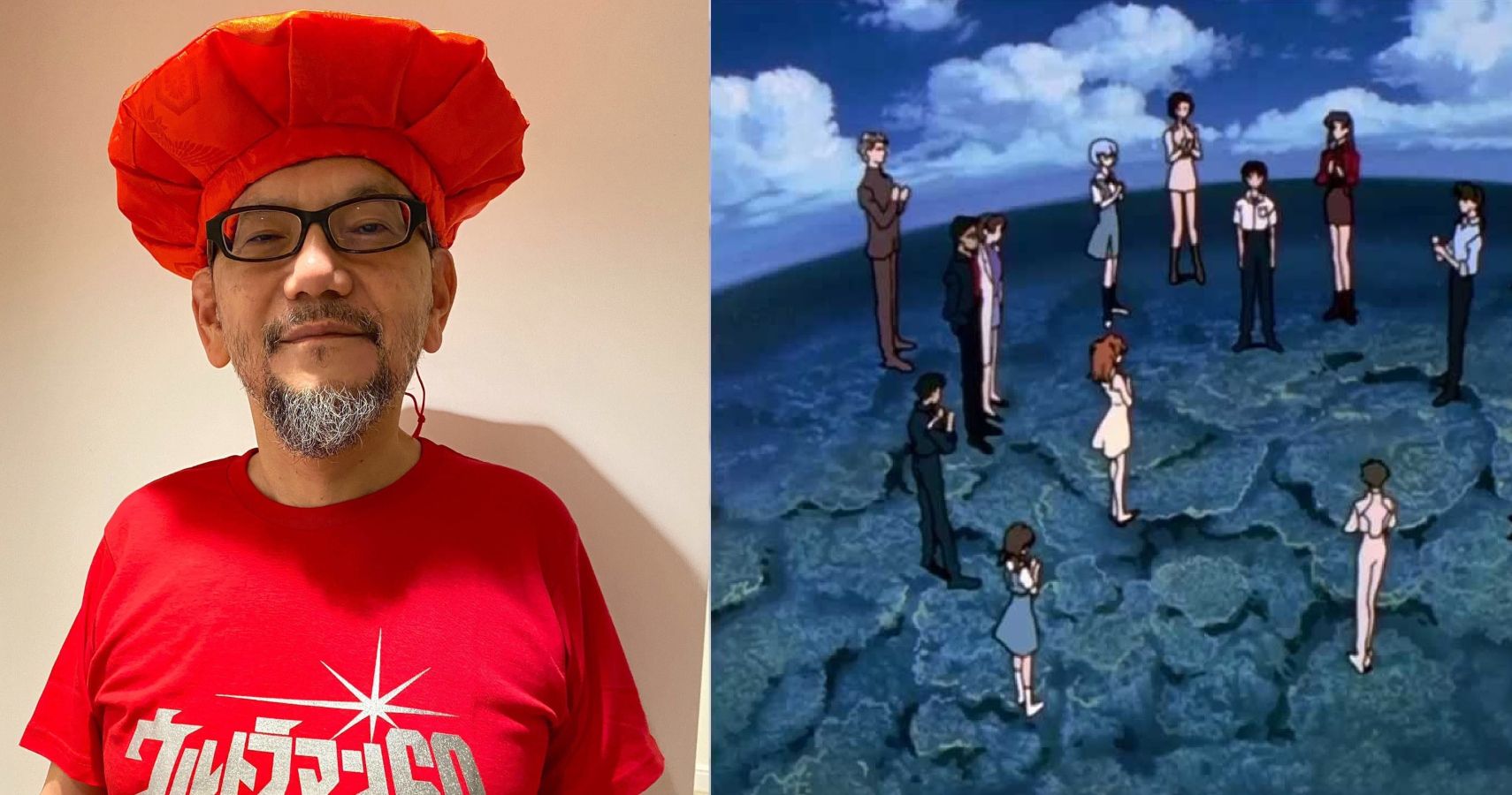 Evangelion Director Kicks Off His Birthday With A Sweet Ultraman Pose