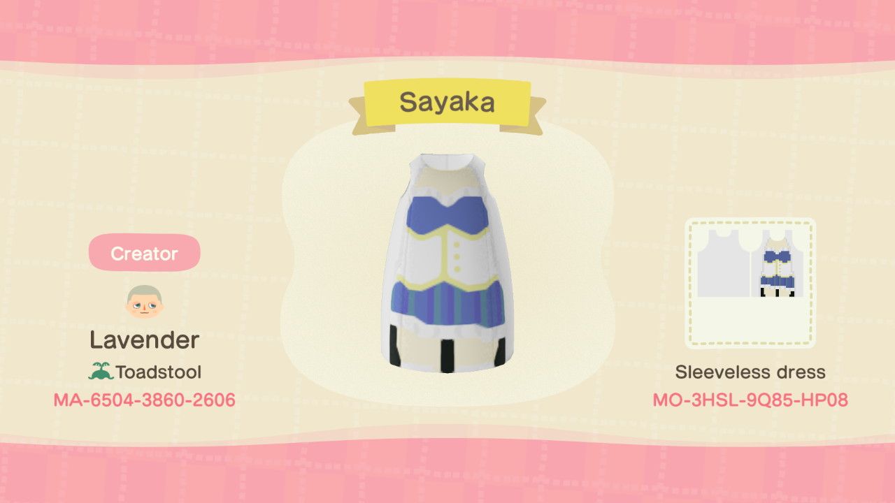 Sayaka's outfit from Puella Magi Madoka.