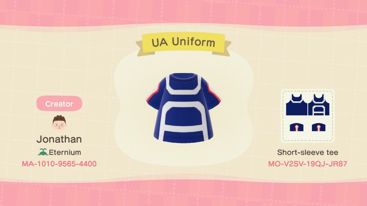 Animal Crossing New Horizons  Codes For My Hero Academia Outfits