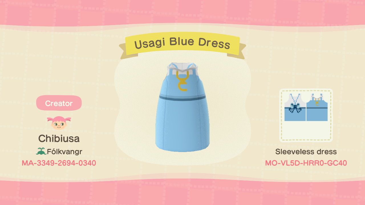 Animal Crossing New Horizons  Codes For Sailor Moon Outfits
